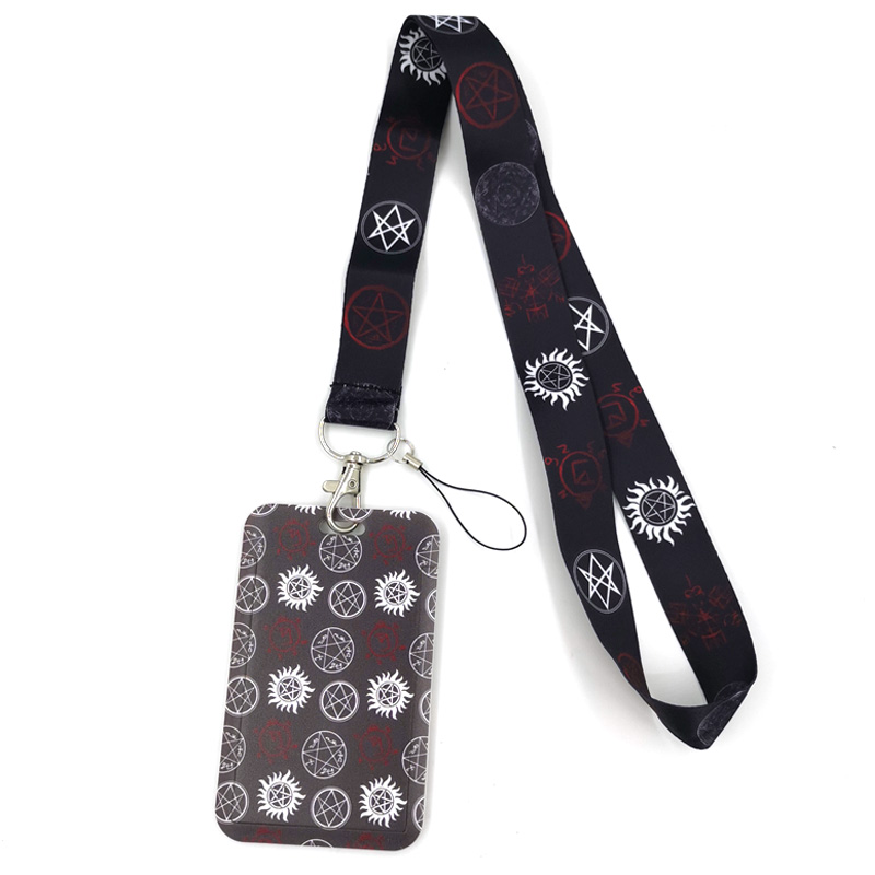 Neck Hanging Phone Holder - Supernatural SPN Porta carte con cordino