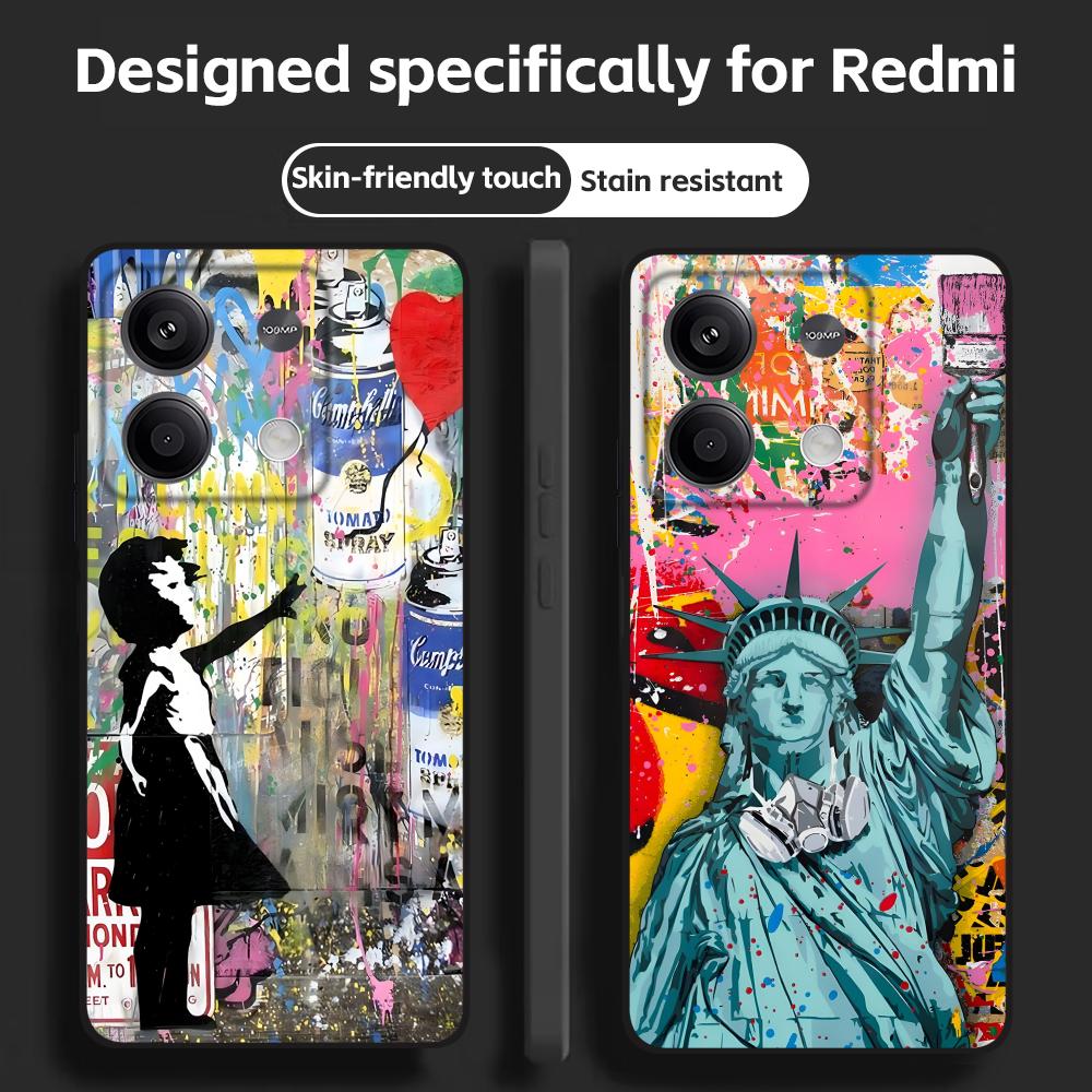 X Phone Accessories - Custodia per telefono Banksy Graffiti Art