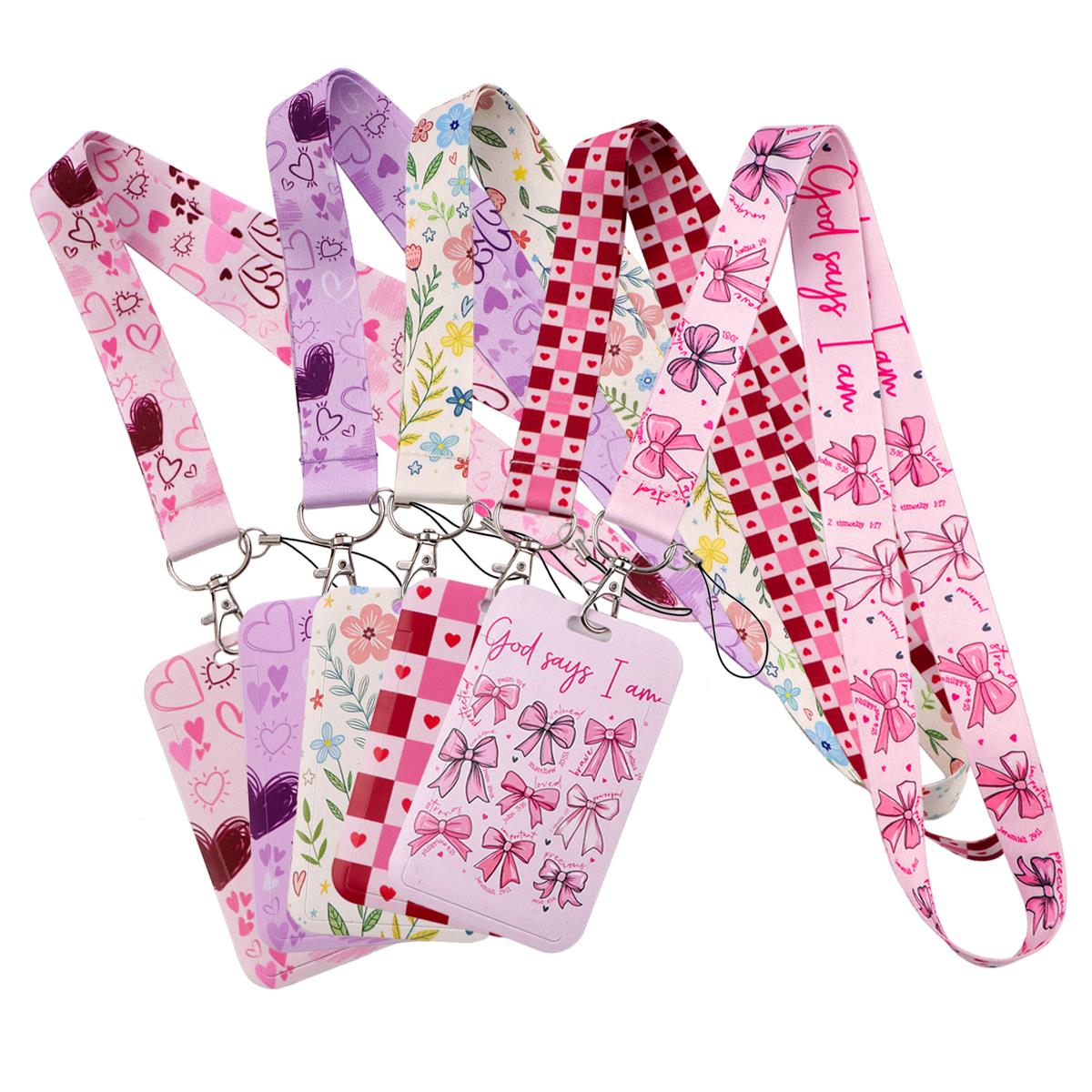 Neck Hanging Phone Holder - Carino Cordino da Collo Rosa con