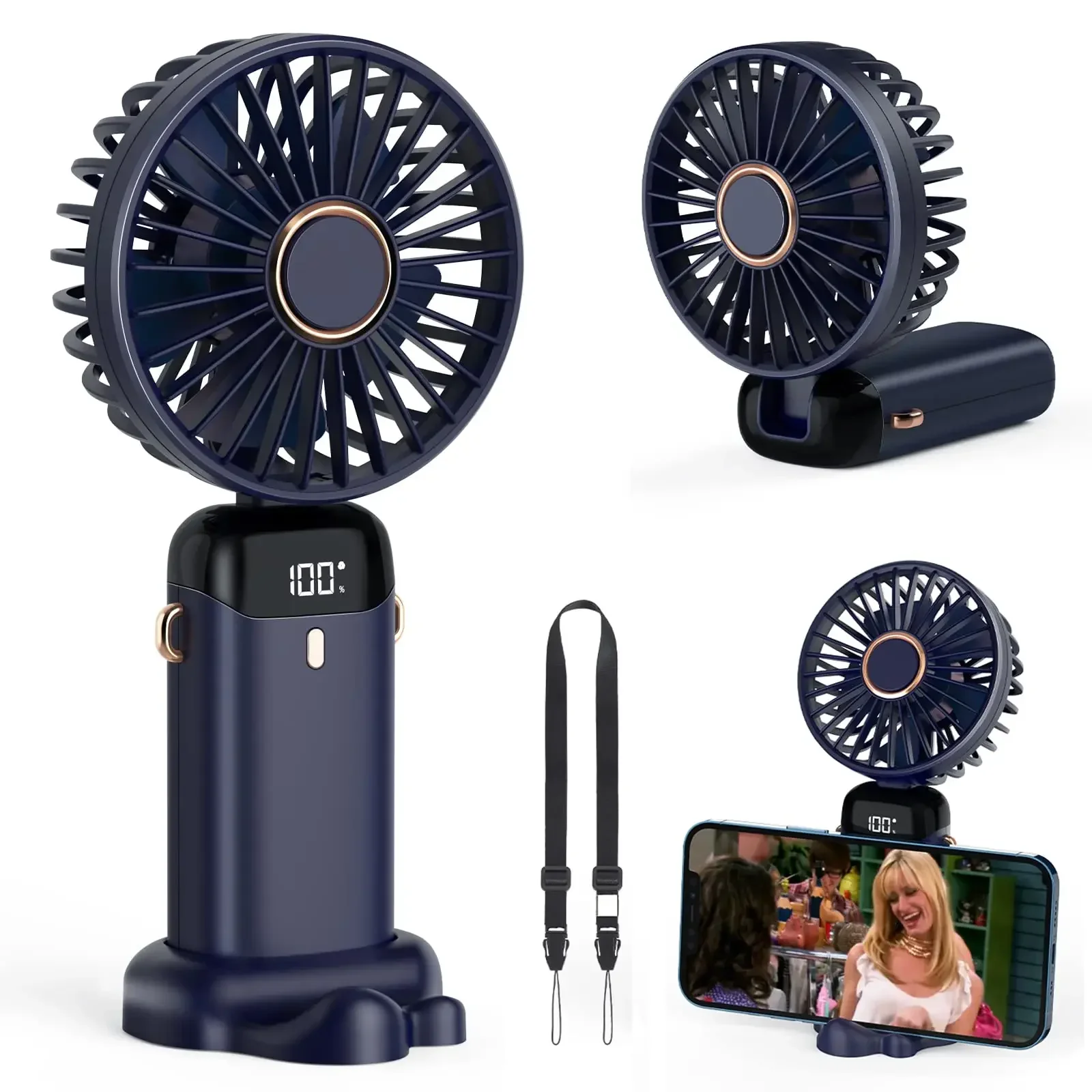 Neck Hanging Phone Holder - Mini ventilatore portatile da 5000 mAh