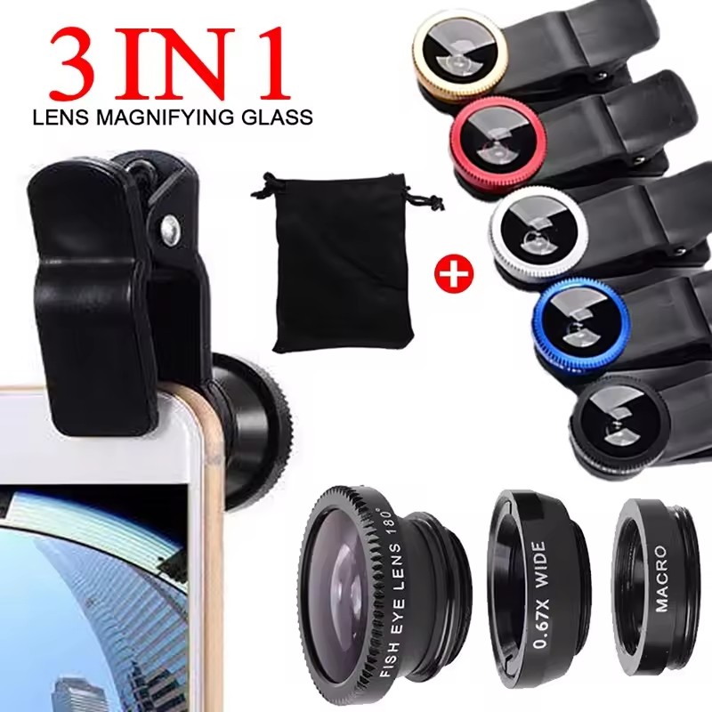 Lens Camera Clip - Obiettivo 3 in 1 per telefono