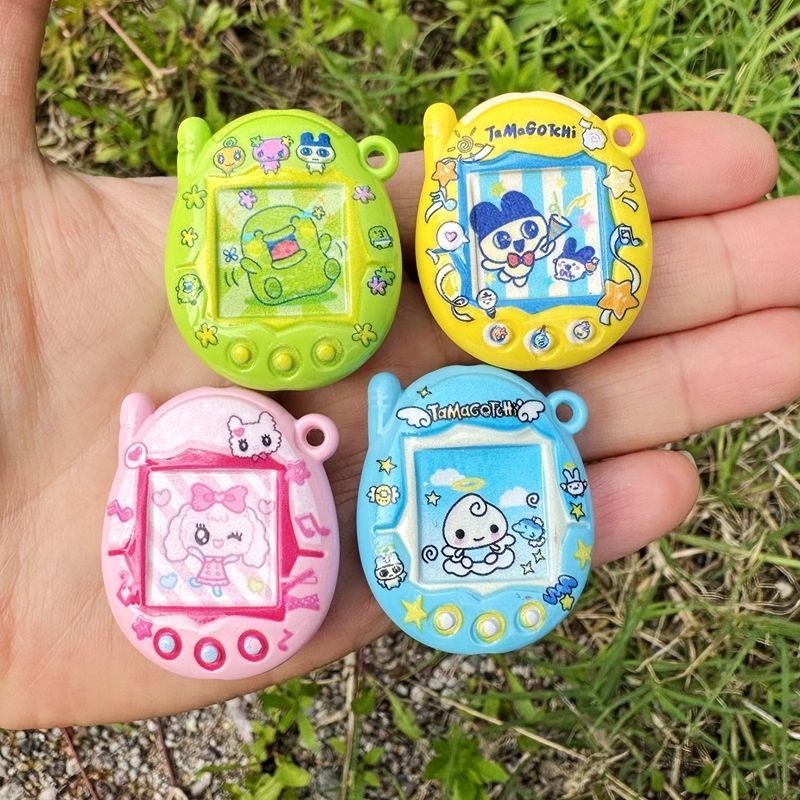 Phone Accessories Beads - Perline stampate fronte-retro Tamagotchi, materiali fai