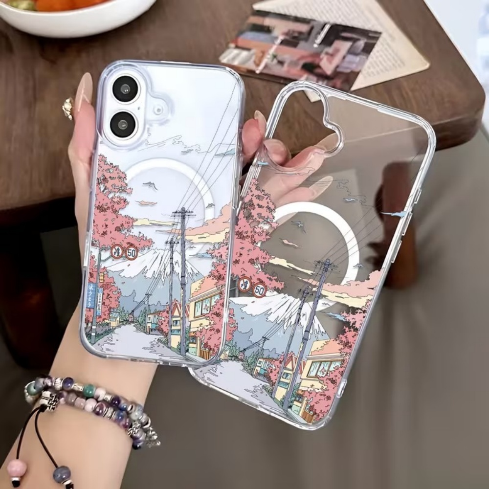 Phone Accessories Japan - Cover Trasparente per iPhone con Scenari