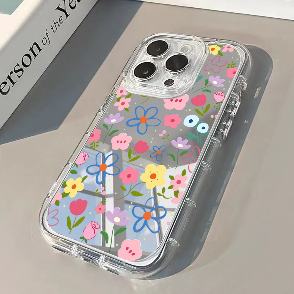 X Phone Accessories - Custodia Morbida Floreale Stile Coreano Ins