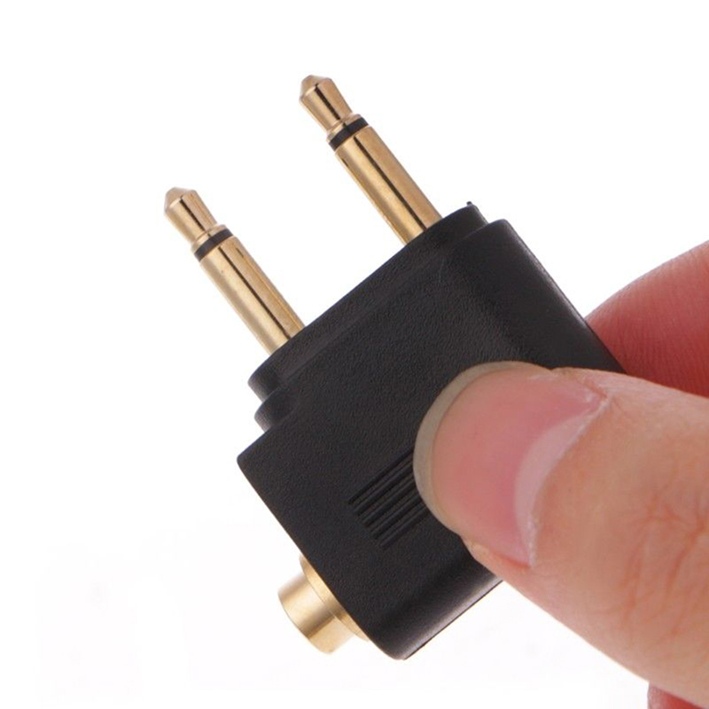 1pc Oro Nichelato Aereo D'aria - Earphone Splitter Jack recensione e prezzo