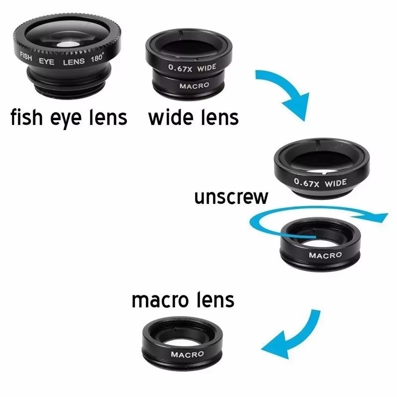 Kit Lenti 3 in 1 per Smartphon - Lens Camera Clip recensione e prezzo