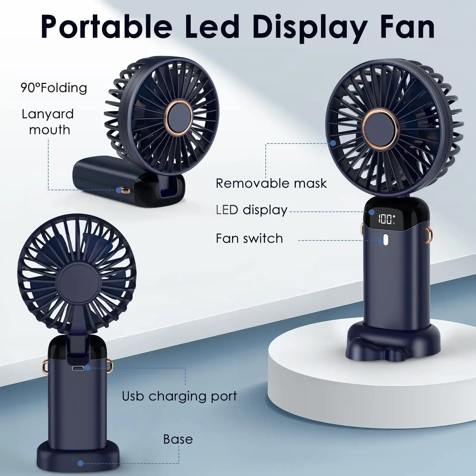 Mini ventilatore portatile da  - Neck Hanging Phone Holder recensione e prezzo